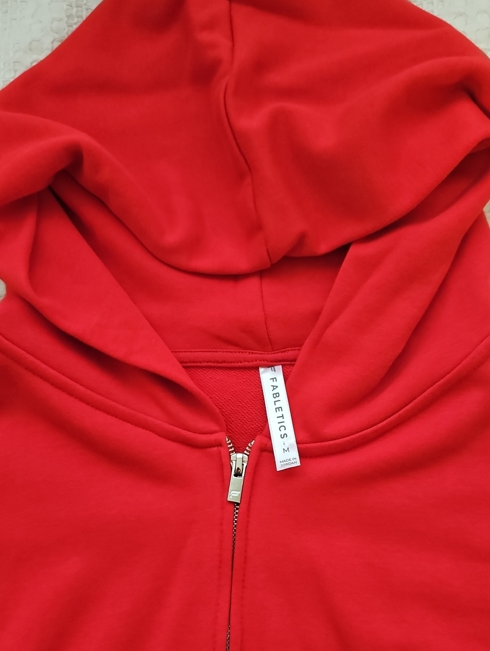Fabletics Vibrant Red Full-Zip Hoodie